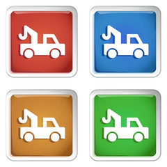 ikona kwadratowy plastikowy przycisk wektor © vempireart