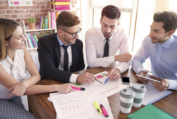 Businessmen discussing some important data.