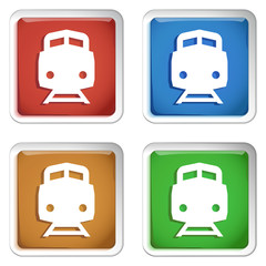 ikona kwadratowy plastikowy przycisk wektor © vempireart