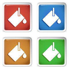 ikona kwadratowy plastikowy przycisk wektor © vempireart