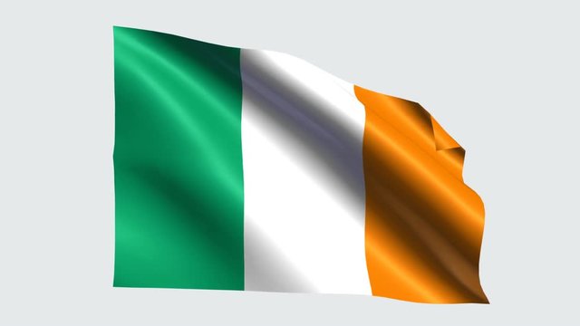 Ireland flag with transparent background
