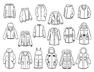 Contours of jackets for children