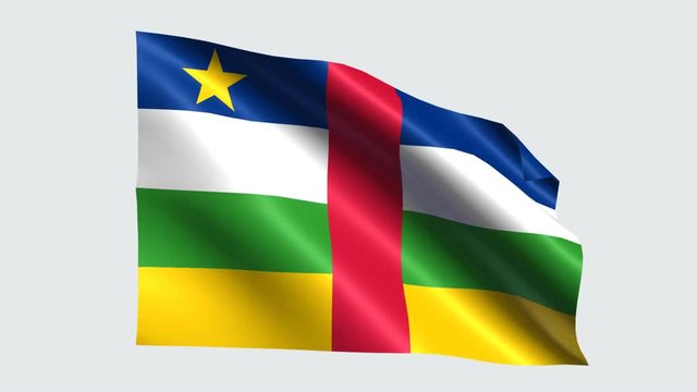 Central African Republic flag with transparent background