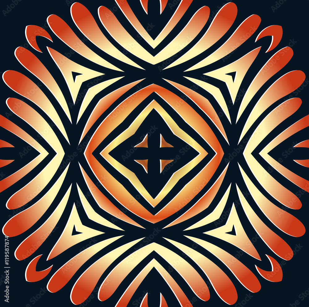 Poster abstract illusion texture lines in the form of a convex symmetrical ellipse pattern in square