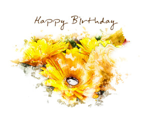 Florale Karte | Happy Birthday