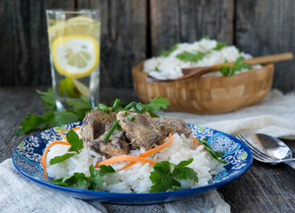 Fried liver of a bird in cream
