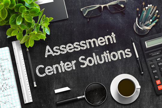 Assessment Center Solutions Concept. 3D render.