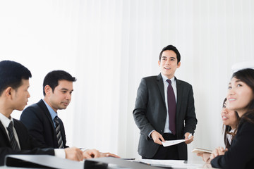 Group of businesspeople in the meeting room