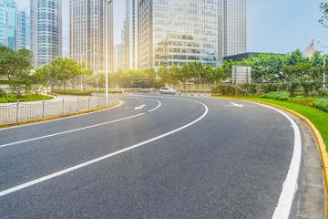 clean city road,shanghai,china.