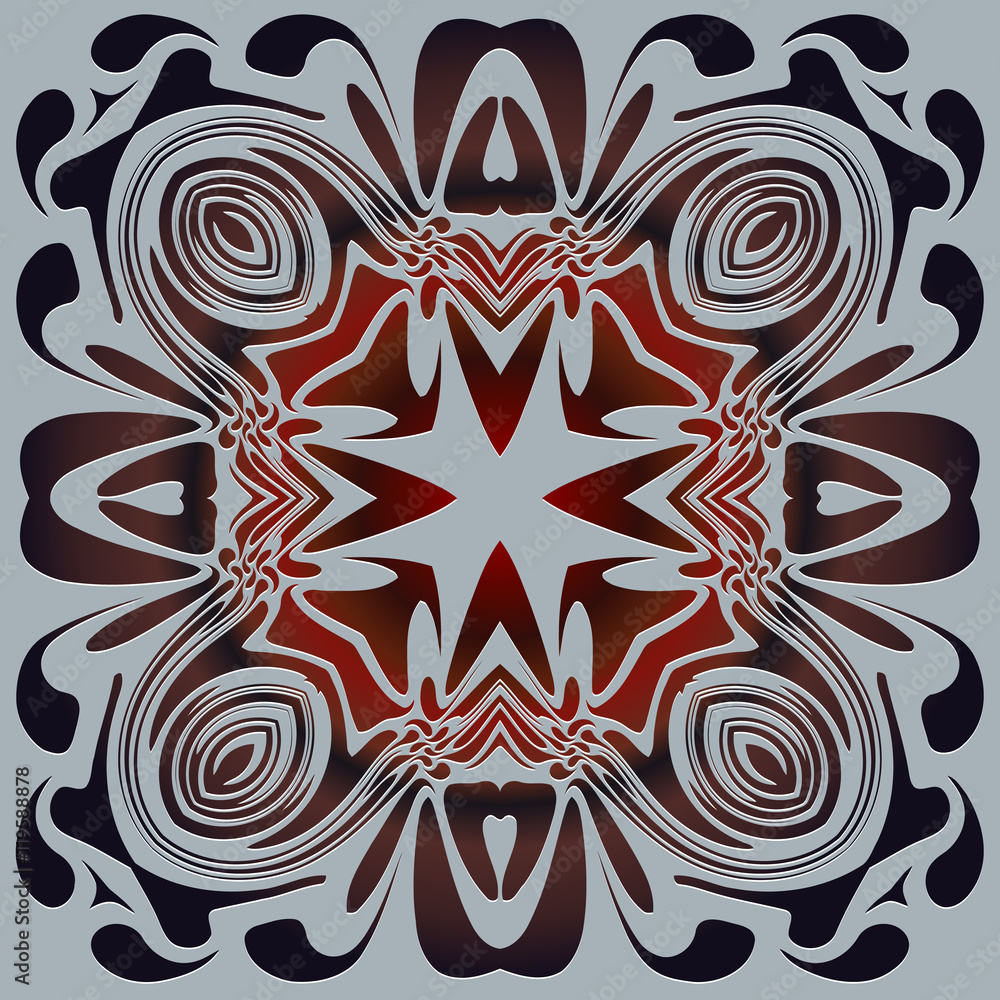 Aufkleber spiral abstract texture embossed pattern symmetrical color on a black background