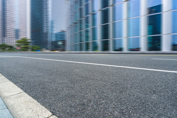 clean city road,shanghai,china.