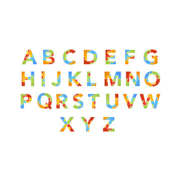 Alphabet Letter Puzzle Vector