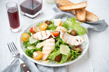 Classical Caesar Salad with chicken
