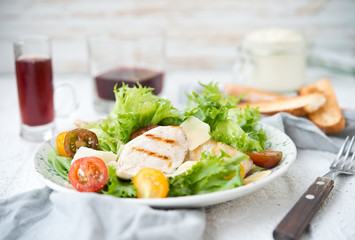 Classical Caesar Salad with chicken

