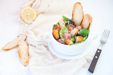 Classical Caesar Salad with chicken
