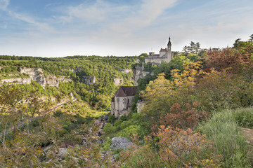 Fototapeta na wymiar The ancient castle in France, Rocamadour