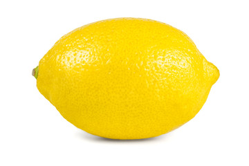 fresh lemon on white background