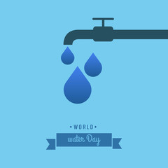 Vector Illustration of World Water Day.