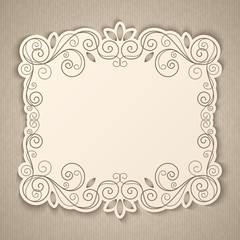 Vintage calligraphy frame