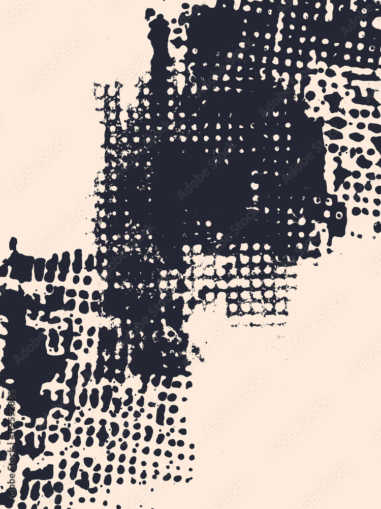 Poster abstract grunge vector background. monochrome raster composition of irregular graphic elements.creat