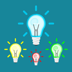 light bulbs with different colors