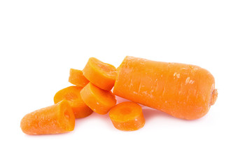 Carrot vegetable on white background