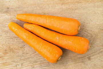 carrot on wooden background