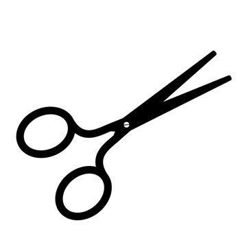 Isolated on white background scissors icon - vector