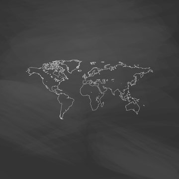 World Map computer symbol