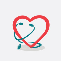 heart and stethoscope symbol