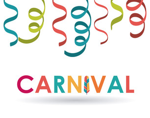 streamer carnival festival circus fair celebration  icon. Colorful design. Vector illustration