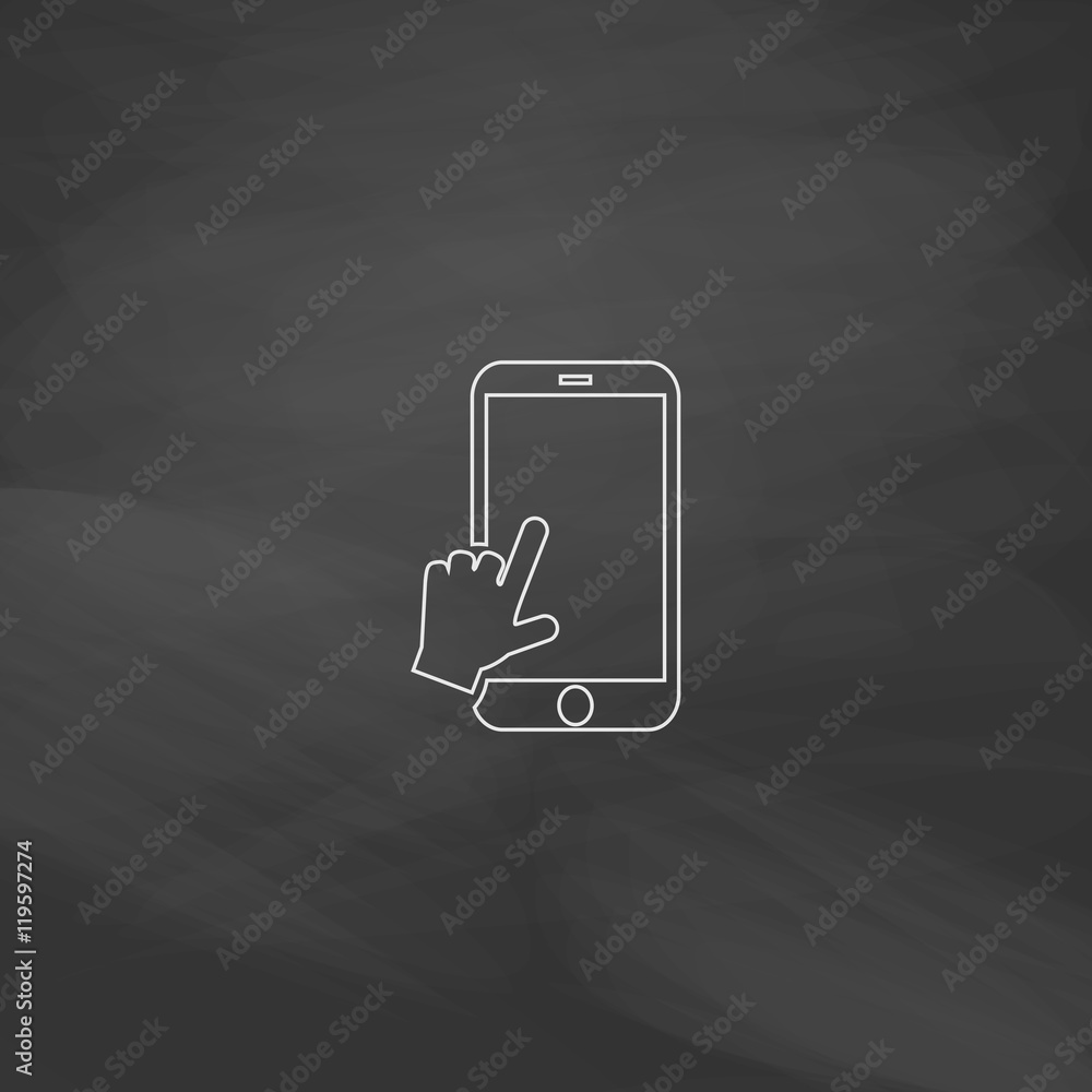 Poster touch screen computer symbol