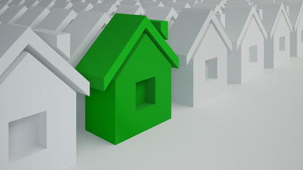 Special house, best purchase concept, ecological house.