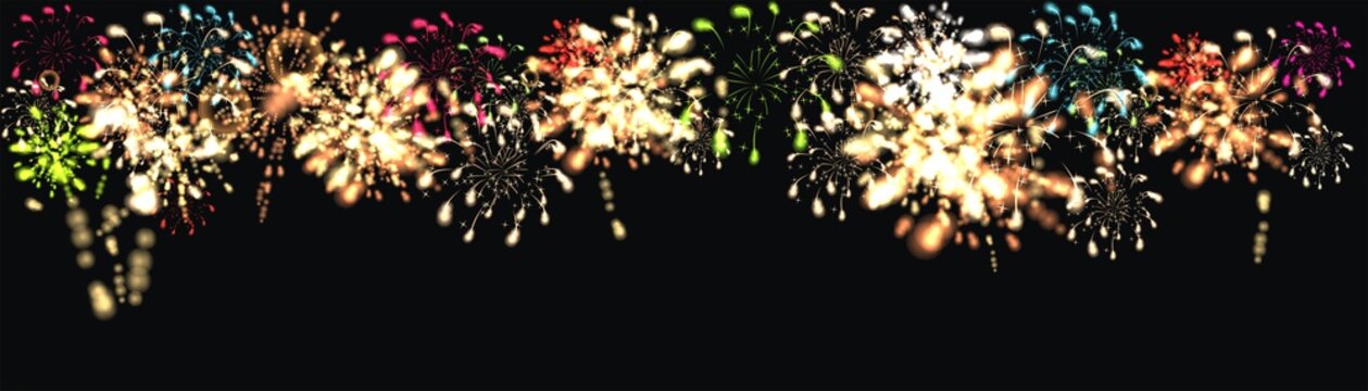 Hintergrund mit Feuerwerk zum Jahreswechsel 