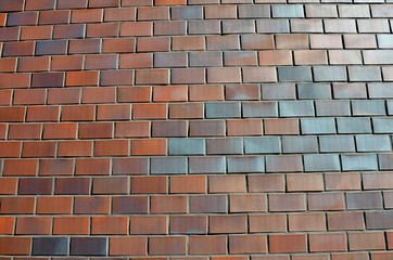 Beautiful red and gray brick wall