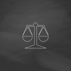 Mechanical scales computer symbol