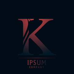 Typographic alphabet in a set. Contains vibrant colors and minimal design on a minimal abstract background