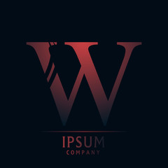 Typographic alphabet in a set. Contains vibrant colors and minimal design on a minimal abstract background