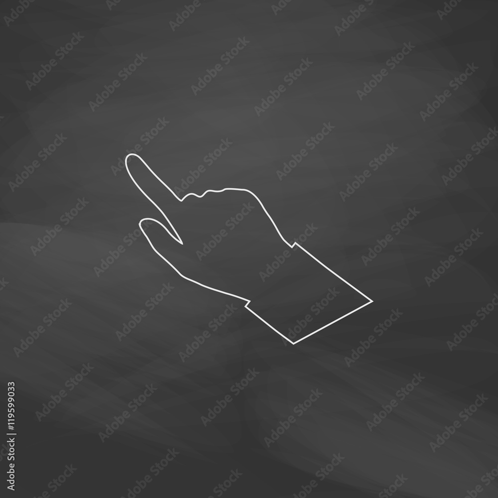 Poster hand cursor computer symbol