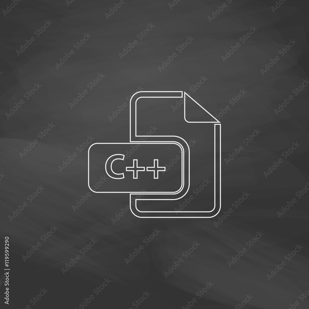 Poster c plus computer symbol