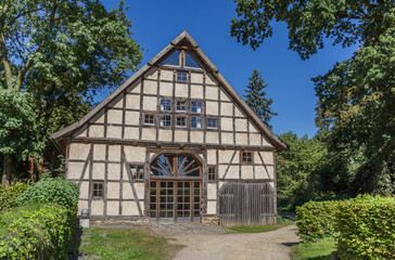 Fototapeta na wymiar Half timbered house at the Malgarten monastery