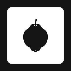 Obraz premium Quince icon in simple style isolated on white background. Fruit symbol