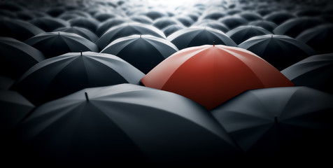 Red special umbrella, special one concept