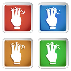 Obraz premium ikona kwadratowy plastikowy przycisk wektor