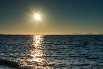 sunrise over mediterranean sea