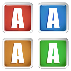 ikona kwadratowy plastikowy przycisk wektor © vempireart