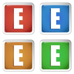 ikona kwadratowy plastikowy przycisk wektor © vempireart