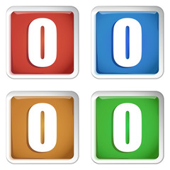 ikona kwadratowy plastikowy przycisk wektor © vempireart