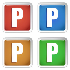 ikona kwadratowy plastikowy przycisk wektor © vempireart