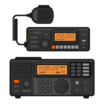 Vecteur Stock Police Car Radio Transceiver Set. Vector | Adobe Stock